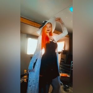 BLACK GOTH STRAPPY FRONT HIGH LOW DRESS!